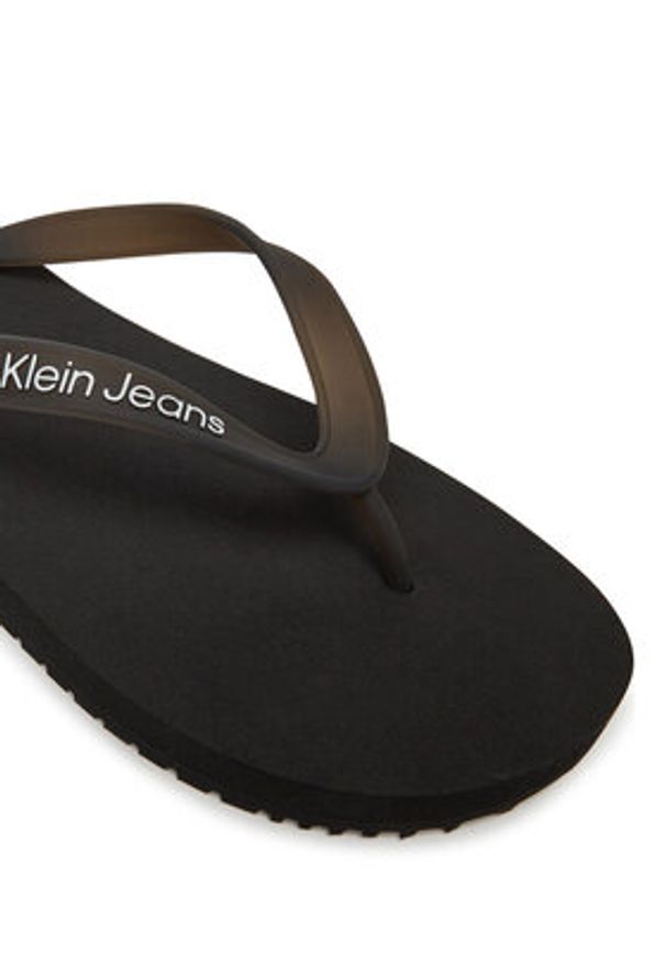 Calvin Klein Jeans Japonki Beach Sandal Transparent Tpu YM0YM01267 Czarny. Kolor: czarny