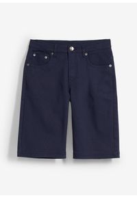 bonprix - Bermudy ze stretchem i regulowaną talią, regular fit. Kolor: niebieski #1