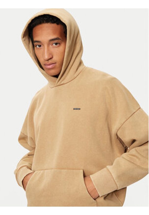 Under Armour Bluza UA Icon 1386552 Beżowy Loose Fit. Kolor: beżowy. Materiał: bawełna