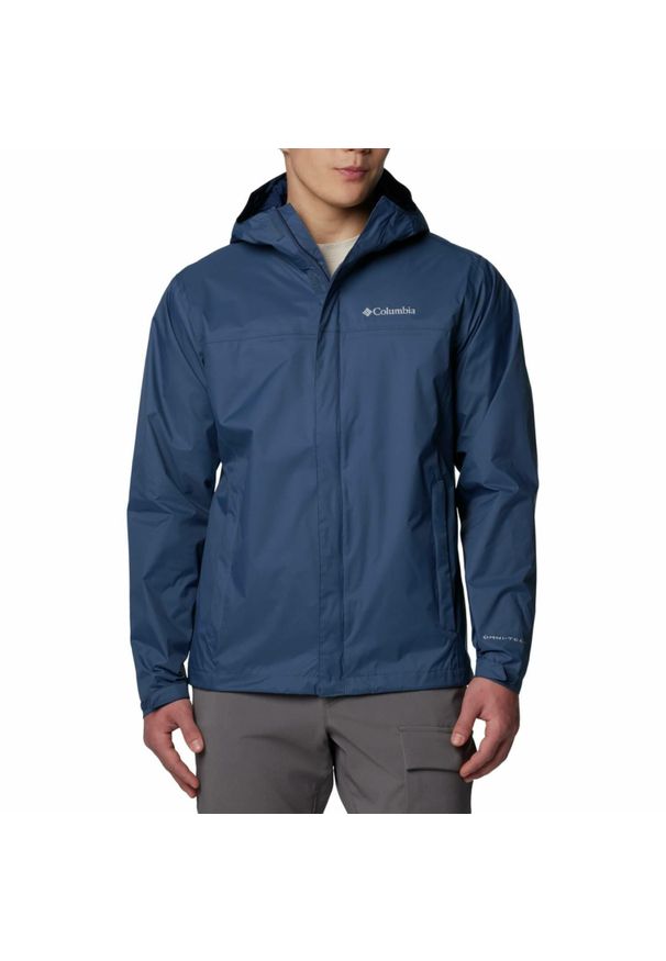 columbia - Kurtka przeciwdeszczowa męska Columbia Watertight II Jacket z kapturem. Typ kołnierza: kaptur. Kolor: niebieski. Sport: turystyka piesza