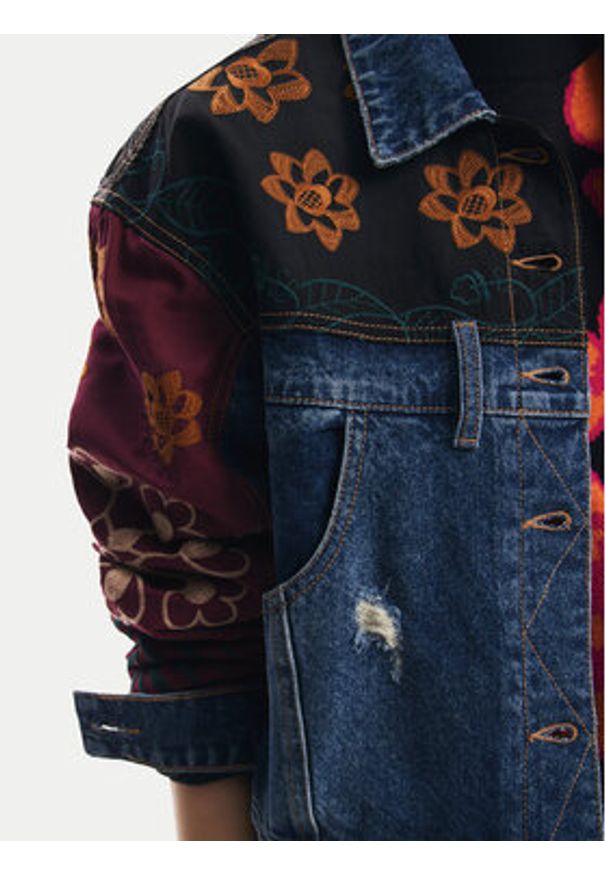 Desigual Kurtka jeansowa Madrid 24WWED15 Kolorowy Regular Fit. Materiał: bawełna. Wzór: kolorowy