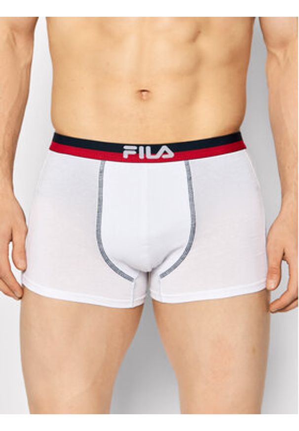 Fila Komplet 2 par bokserek FU5020/2 Biały. Kolor: biały. Materiał: bawełna