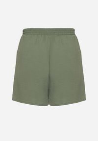 Born2be - Zielone Szorty z Wysokim Stanem i Gumką w Pasie Mevaraia. Stan: podwyższony. Kolekcja: plus size. Kolor: zielony. Sezon: lato. Styl: klasyczny, elegancki #7