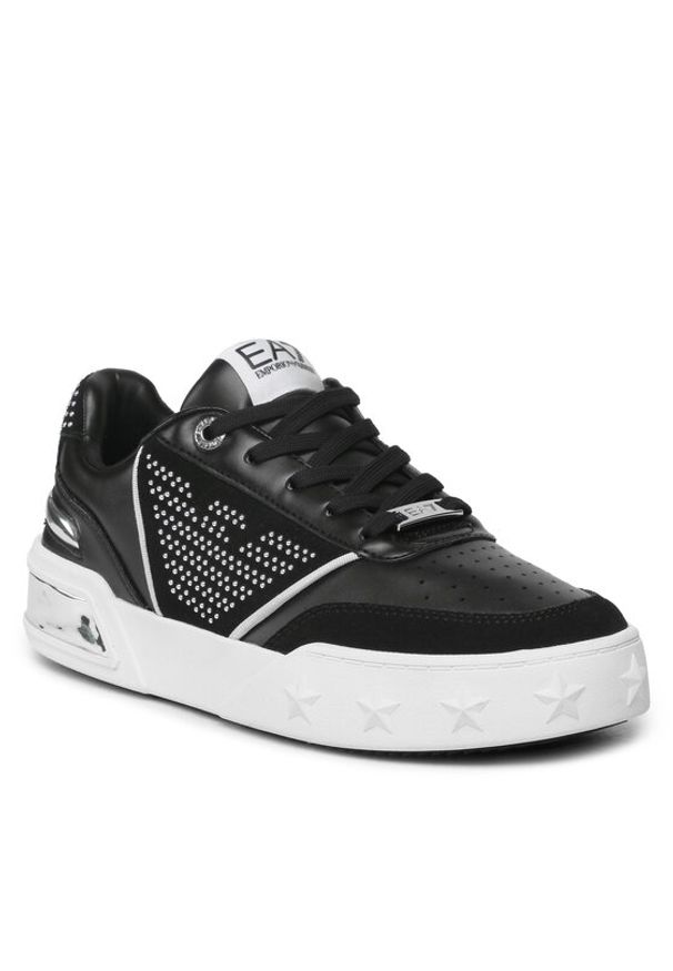 EA7 Emporio Armani Sneakersy X7X006 XK296 N441 Czarny. Kolor: czarny. Materiał: skóra
