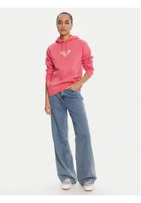 Roxy Bluza ERJFT05028 Różowy Regular Fit. Kolor: różowy. Materiał: bawełna #4