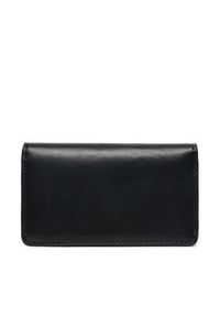 TOMMY HILFIGER - Tommy Hilfiger Duży Portfel Damski Luxe Leather Med Flap AW0AW16576 Czarny. Kolor: czarny. Materiał: skóra