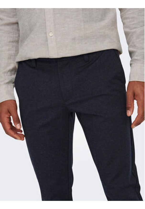 Only & Sons Chinosy 22026326 Granatowy Slim Tapered Fit. Kolor: niebieski. Materiał: syntetyk