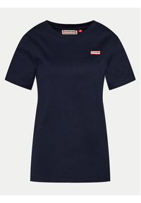 Hunter T-Shirt HARU0006242 Granatowy Regular Fit. Kolor: niebieski. Materiał: bawełna #3