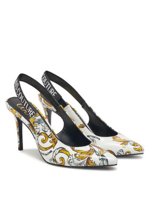 Versace Jeans Couture Szpilki 78VA3S52 Biały. Kolor: biały. Materiał: skóra. Obcas: na szpilce