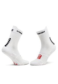 Compressport Skarpety wysokie unisex Pro Racing V4.0 Run High XU00046B Biały. Kolor: biały. Materiał: syntetyk. Sport: bieganie