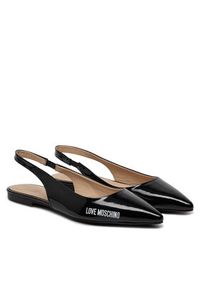 Love Moschino - LOVE MOSCHINO Baleriny JA11021G1MIH0000 Czarny. Kolor: czarny. Materiał: lakier, skóra #6