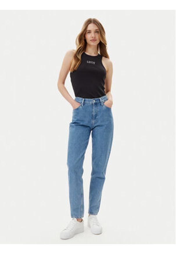 Levi's® Top Gemini A9415-0005 Czarny Slim Fit. Kolor: czarny. Materiał: bawełna