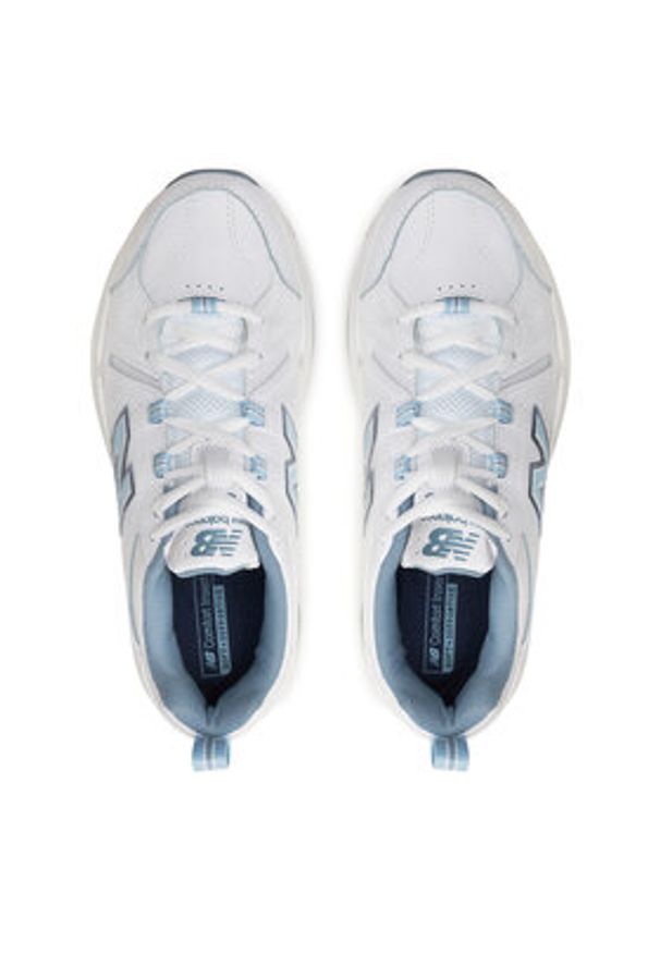 New Balance Buty na siłownię 608v5 WX608WB5 Biały. Kolor: biały. Materiał: skóra. Sport: fitness
