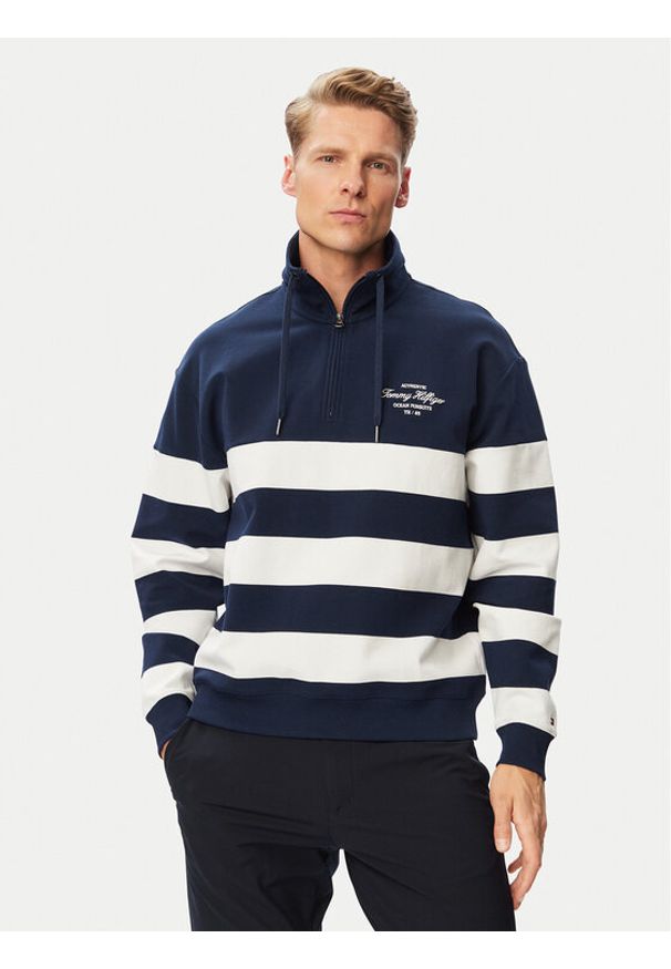 TOMMY HILFIGER - Tommy Hilfiger Bluza Nautical MW0MW43190 Granatowy Regular Fit. Kolor: niebieski. Materiał: bawełna