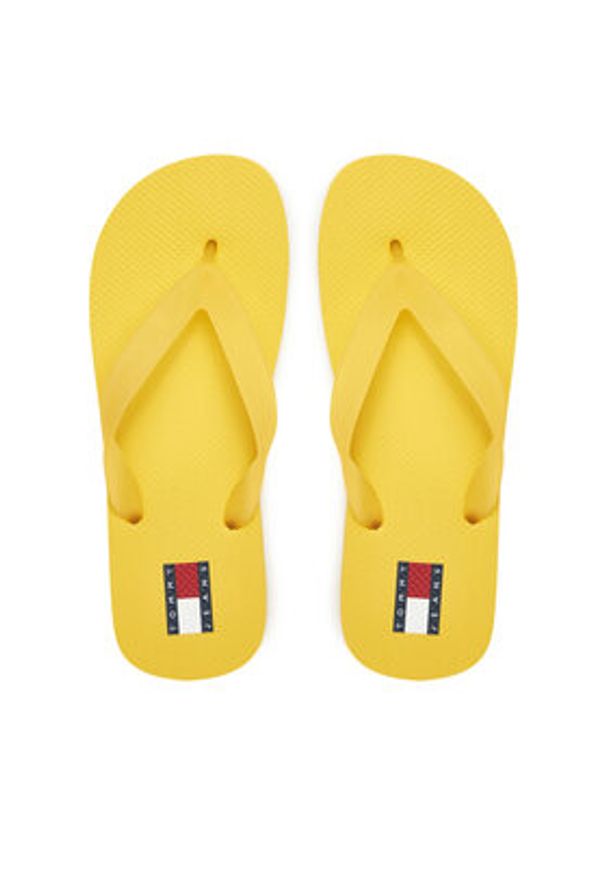 Tommy Jeans Japonki Tjw Logo Flip Flop EN0EN02447 Żółty. Kolor: żółty