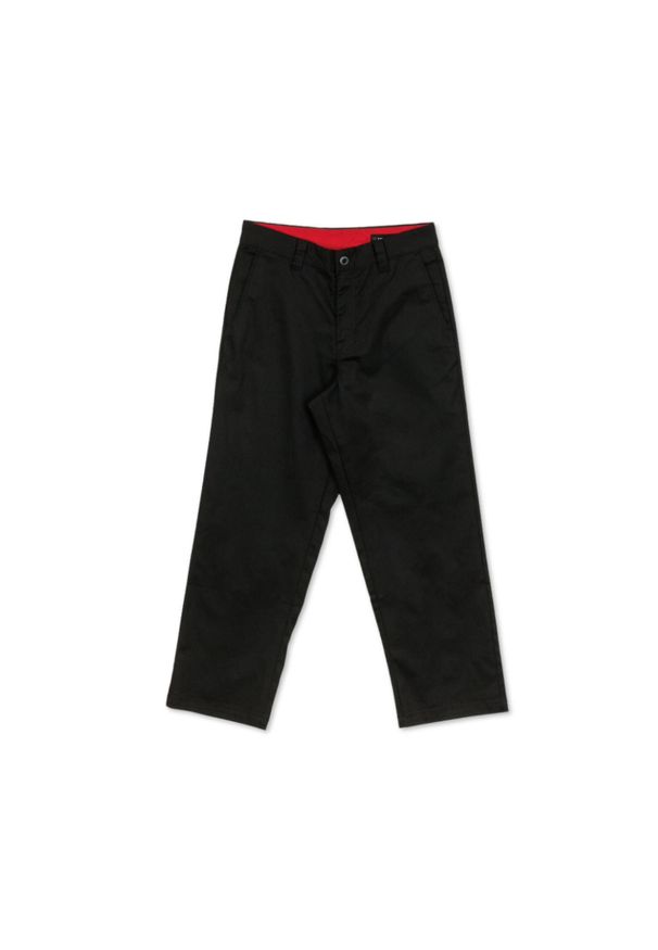 Spodnie na deskorolkę męskie Volcom Loose Trucks Chino. Kolor: czarny. Materiał: bawełna, poliester, elastan. Sport: skateboard