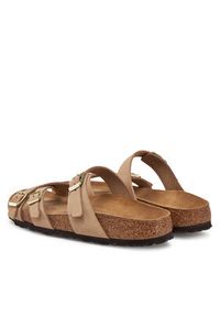 Birkenstock Klapki Franca Sfb 1022973 Beżowy. Kolor: beżowy. Materiał: skóra, nubuk #4