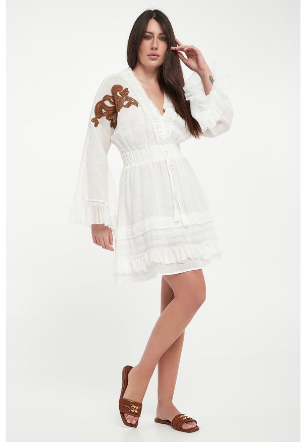 Ermanno Firenze - Sukienka mini z ramii ERMANNO FIRENZE. Długość: mini