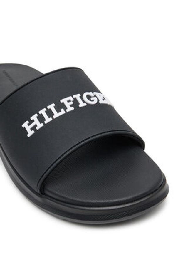 TOMMY HILFIGER - Tommy Hilfiger Klapki FM0FM05430 Czarny. Kolor: czarny. Materiał: skóra