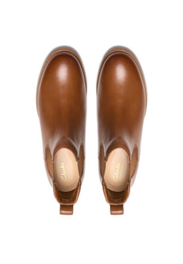 Clarks Sztyblety Havisham Top 26178718 Brązowy. Kolor: brązowy. Materiał: skóra