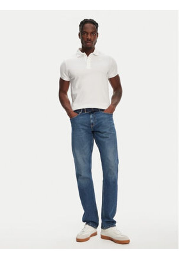 Robe di Kappa Polo William 6006170 Biały Slim Fit. Typ kołnierza: polo. Kolor: biały. Materiał: bawełna