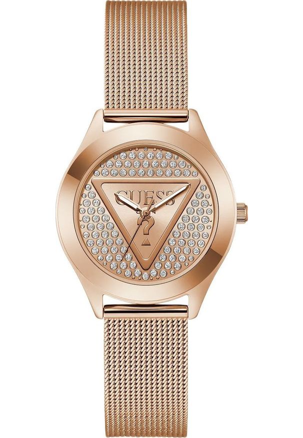 Zegarek damski Guess GW0835L3 CYRKONIE różowe złoto. Kolor: złoty, wielokolorowy, różowy