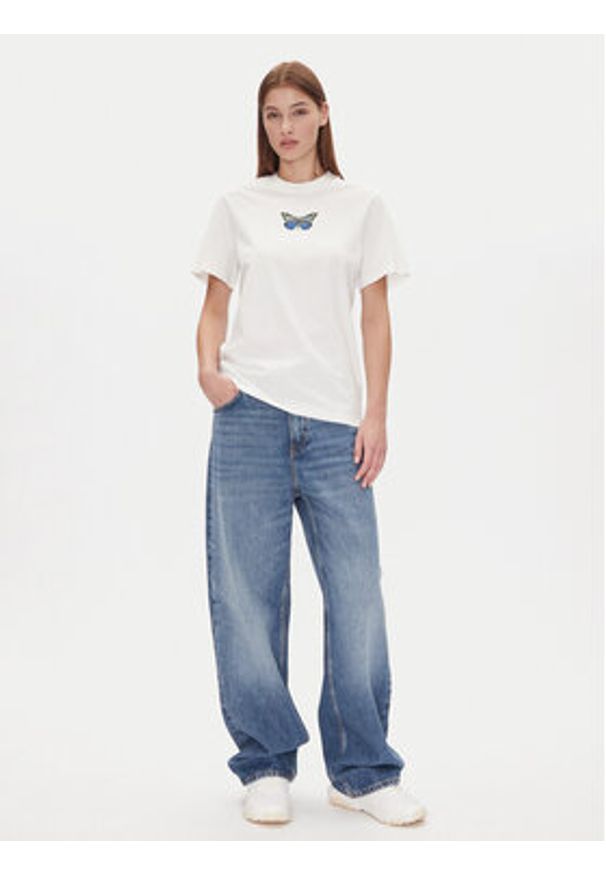 Hugo - HUGO T-Shirt Vintage Tee 50537239 Biały Relaxed Fit. Kolor: biały. Materiał: bawełna. Styl: vintage