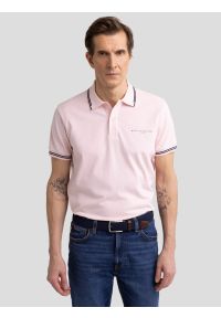 Big-Star - Koszulka męska polo różowa Wladym 600. Typ kołnierza: polo. Kolor: różowy. Materiał: bawełna, dzianina. Wzór: nadruk