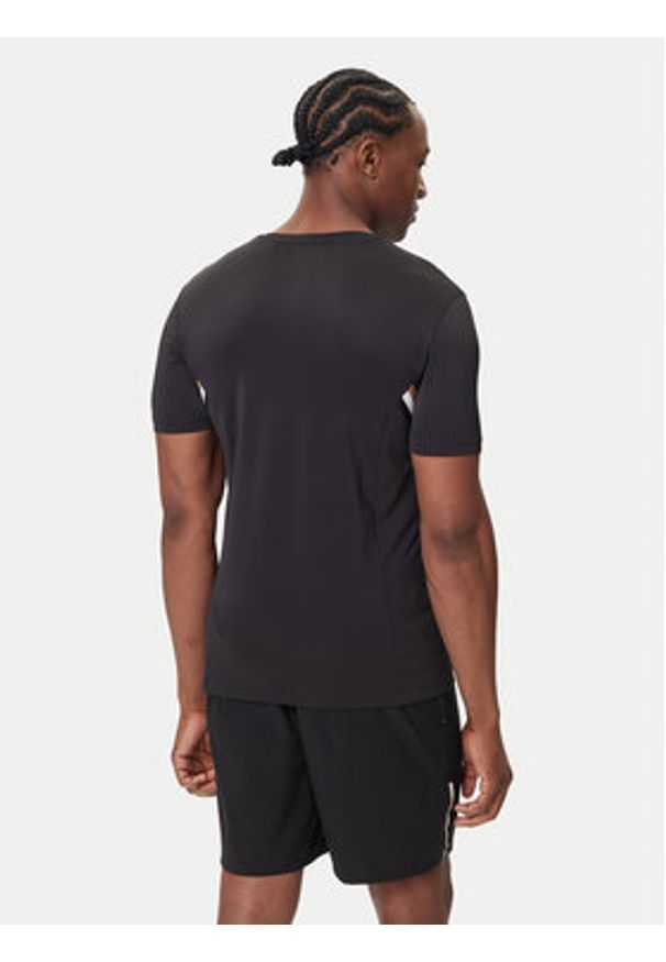 BOSS T-Shirt Tech TOC 50543329 Czarny Slim Fit. Kolor: czarny. Materiał: syntetyk