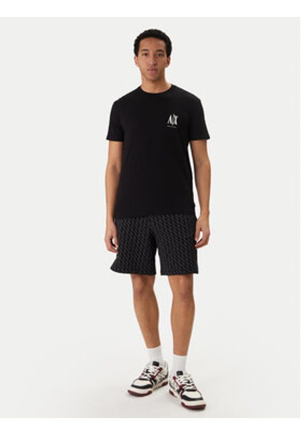 Armani Exchange T-Shirt XM000365 AF12308 UC001 Czarny Regular Fit. Kolor: czarny. Materiał: bawełna