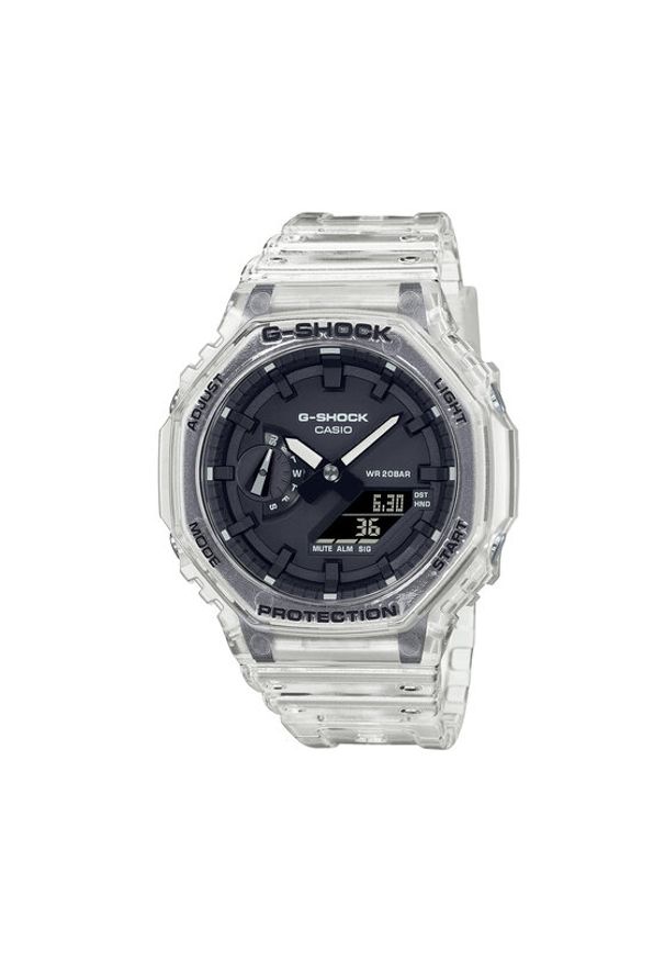G-Shock Zegarek GA-2100SKE-7AER Biały. Kolor: biały. Materiał: syntetyk