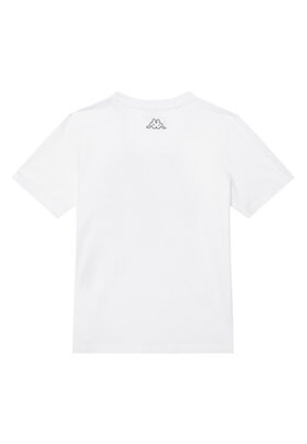 Kappa T-Shirt 351U8JW 001 Biały Regular Fit. Kolor: biały. Materiał: bawełna