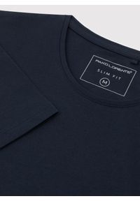 Pako Lorente - PAKO LORENTE – Granatowy gładki t-shirt męski. Kolor: czarny, niebieski, biały. Materiał: elastan, bawełna. Długość rękawa: krótki rękaw. Długość: krótkie. Wzór: gładki. Styl: klasyczny