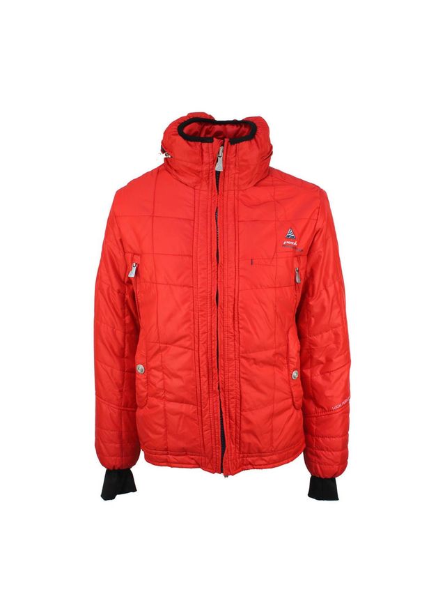 PEAK MOUNTAIN - Dziecięca kurtka puchowa Peak Mountain Ecapa. Kolor: czerwony. Materiał: puch. Sezon: zima. Sport: narciarstwo