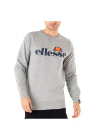 Bluza Ellesse SL Succiso SHC07930112 - szara. Typ kołnierza: bez kaptura. Kolor: szary. Materiał: bawełna, poliester, tkanina. Wzór: aplikacja. Styl: klasyczny