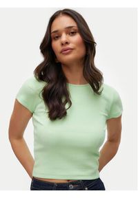 Vero Moda T-Shirt Chloe 10306894 Zielony Tight Fit. Kolor: zielony. Materiał: bawełna
