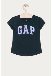 GAP - T-shirt dziecięcy 104-176 cm. Okazja: na co dzień. Kolor: niebieski. Materiał: bawełna, dzianina. Wzór: aplikacja. Styl: casual #1