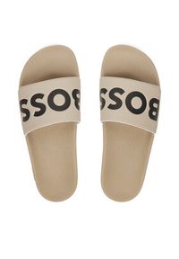 BOSS Klapki Aryeh 50536835 Écru. Kolor: kremowy. Materiał: skóra #3