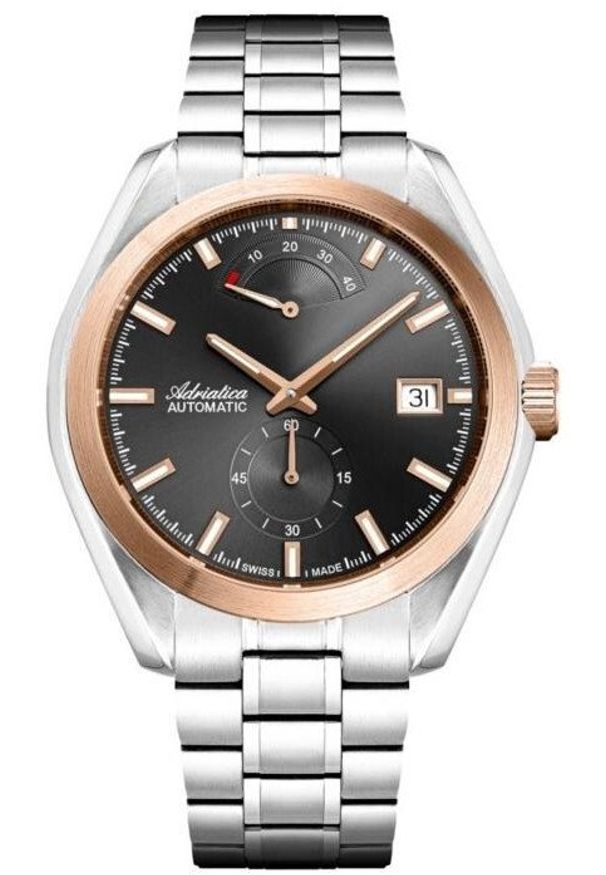 Zegarek męski Adriatica A8350.R116A srebrny. Kolor: srebrny