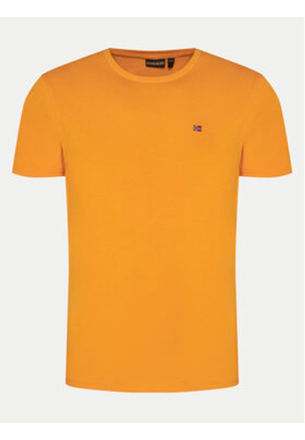 Napapijri T-Shirt Salis NP0A4H8D Pomarańczowy Regular Fit. Kolor: pomarańczowy. Materiał: bawełna