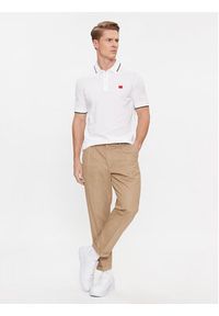 Hugo Polo Deresino232 50490775 Biały Slim Fit. Typ kołnierza: polo. Kolor: biały. Materiał: bawełna #5