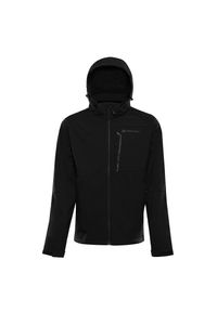 ALPINE PRO - Kurtka męska trekkingowa softshell Alpine Pro Hoor. Kolor: czarny. Materiał: softshell. Sport: turystyka piesza #1