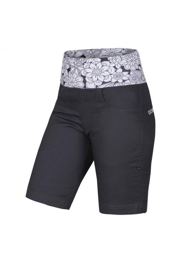 OCUN - Spodenki wspinaczkowe damskie Ocun Sansa Shorts. Kolor: szary. Materiał: bawełna. Sport: turystyka piesza