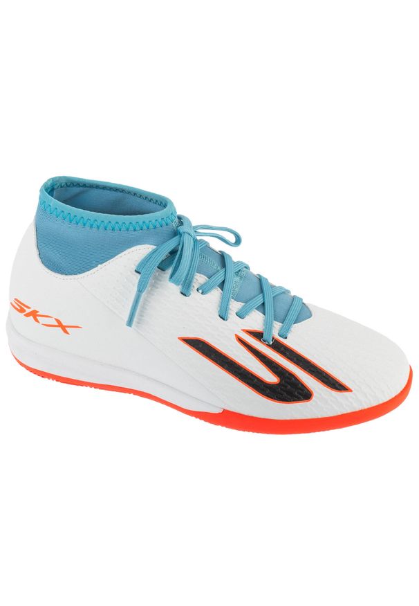 skechers - Buty halowe do piłki nożnej chłopięce, Skx 2 High Jr Youth IC. Kolor: biały. Model: Skechers Sport. Sport: piłka nożna