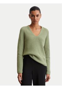 Marc O'Polo Sweter 506 6059 60097 Zielony Slim Fit. Typ kołnierza: polo. Kolor: zielony. Materiał: bawełna