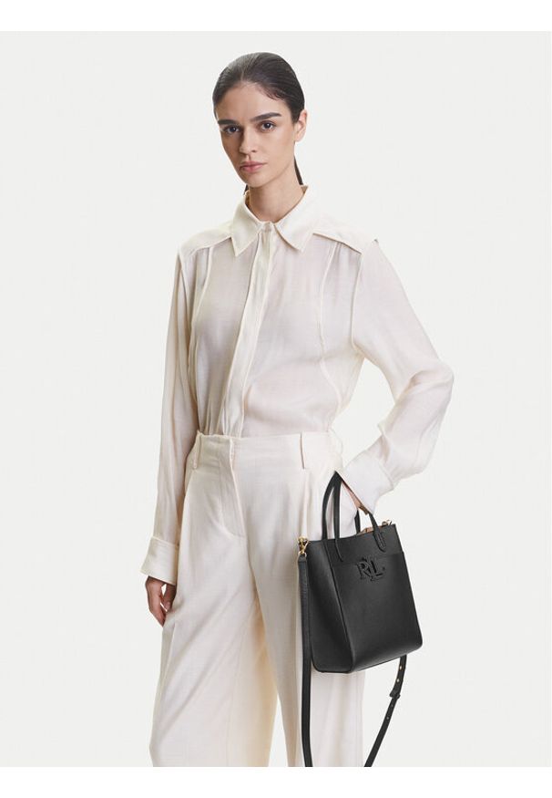 Lauren Ralph Lauren - LAUREN RALPH LAUREN Torebka 431966760005 Czarny. Kolor: czarny. Materiał: skórzane