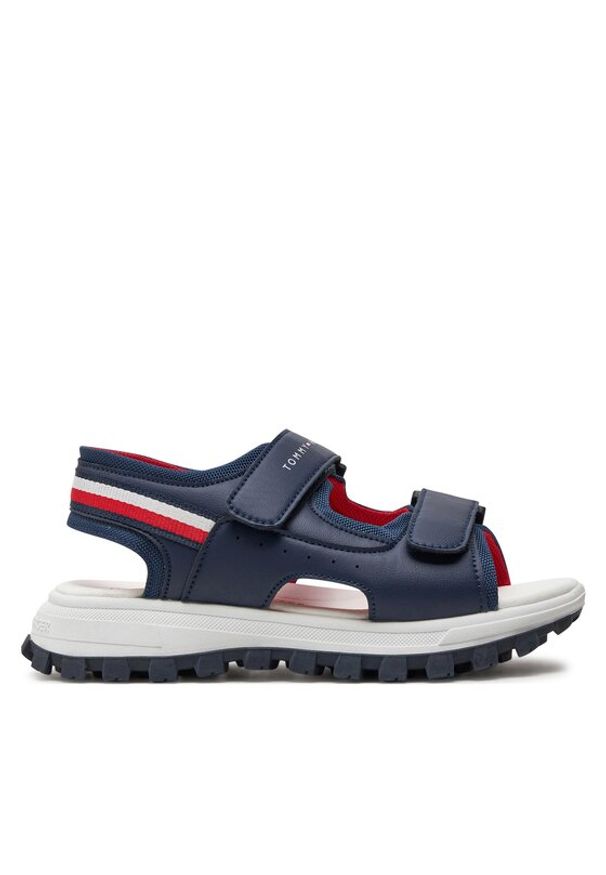 TOMMY HILFIGER - Tommy Hilfiger Sandały T3B2-33430-1591 S Niebieski. Kolor: niebieski