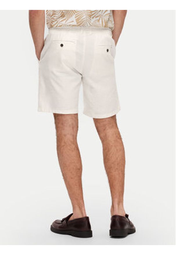 Selected Homme Szorty materiałowe Brody 16087638 Écru Regular Fit. Materiał: len, bawełna