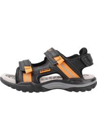 Geox - Sandały GEOX J BOREALIS BOY A Czarny. Kolor: czarny. Materiał: syntetyk, tkanina. Sezon: lato