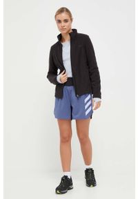 adidas TERREX szorty sportowe Agravic damskie kolor niebieski z nadrukiem high waist. Stan: podwyższony. Kolor: niebieski. Materiał: tkanina, skóra, materiał. Wzór: nadruk. Styl: sportowy #5